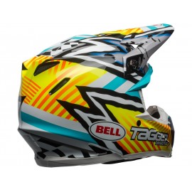 Casque BELL Moto-9 Mips Tagger Gloss Yellow/Blue/White Assymetric taille XXL