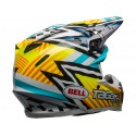Casque BELL Moto-9 Mips Tagger Gloss Yellow/Blue/White Assymetric taille XXL