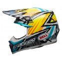 Casque BELL Moto-9 Mips Tagger Gloss Yellow/Blue/White Assymetric taille XS