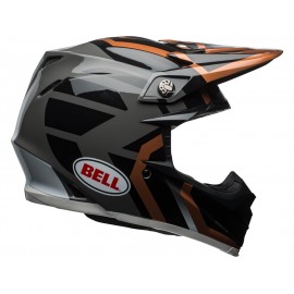 Casque BELL Moto-9 Mips Gloss Copper/Black Charcoal District taille XS