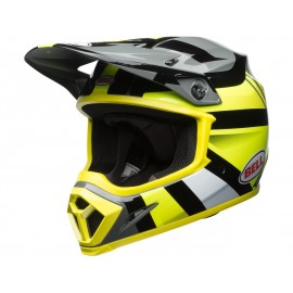 Casque BELL MX-9 Mips Gloss HI-VIZ Yellow/Black Marauder taille S