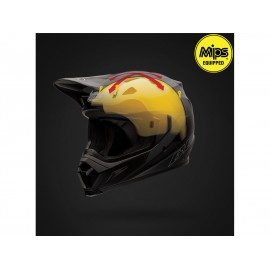 Casque BELL MX-9 Mips Gloss White/Black/Red Marauder taille S