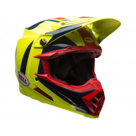 Casque BELL Moto-9 Flex Vice bleu/jaune taille XXL