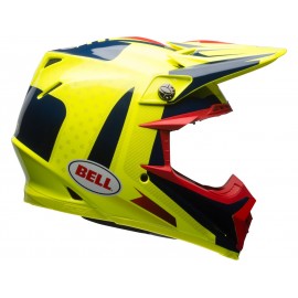 Casque BELL Moto-9 Flex Vice bleu/jaune taille M