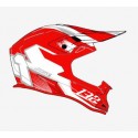 Casque JUST1 J32PRO Kick White/Red Matte taille YS