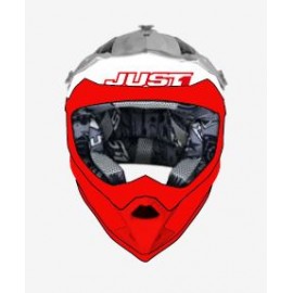 Casque JUST1 J32PRO Kick White/Red Matte taille L