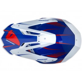 Casque UFO Diamond bleu/blanc/rouge taille XL
