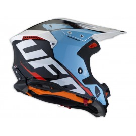 Casque UFO Diamond turquoise/noir/rouge taille XS