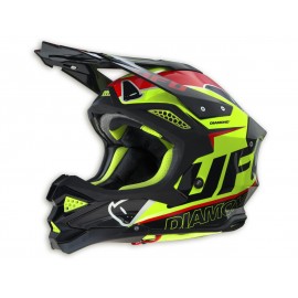 Casque UFO Diamond jaune/noir/rouge taille XS