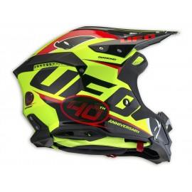 Casque UFO Diamond jaune/noir/rouge taille XL