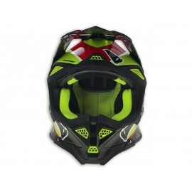 Casque UFO Diamond jaune/noir/rouge taille L