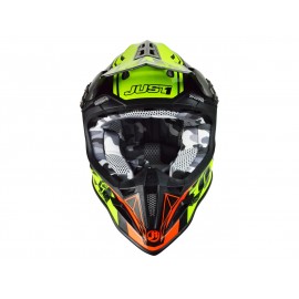 Casque JUST1 J12 Dominator rouge/lime fluo taille S 