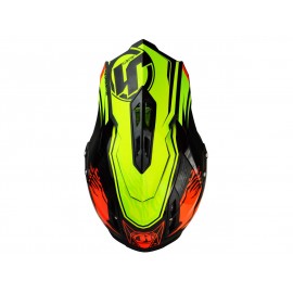Casque JUST1 J12 Dominator rouge/lime fluo taille L 