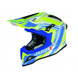 Casque Just1 J12 Flame jaune/bleu taille XL