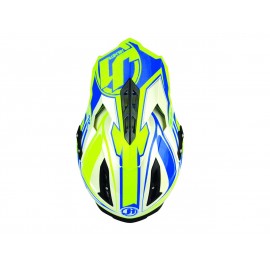 Casque Just1 J12 Flame jaune/bleu taille M