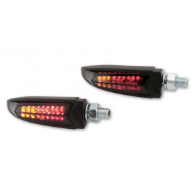 Feu arrière LED HIGHSIDER, feu stop, clignotant ARC, noir