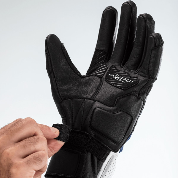 Gants RST Turbine Cuir Noir/blanc Taille M