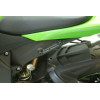 Caches orifices repose-pieds arrière gauche R&G RACING noir Kawasaki ZX6R/RR