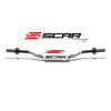 Guidon Ø28,6mm sans barre SCAR O² KTM/HVA aluminium blanc/mousse blanche