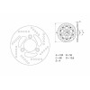 Disque de frein BREMBO Oro rond fixe