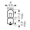 Ampoule OSRAM Original Line T5W 12V 5W - x10