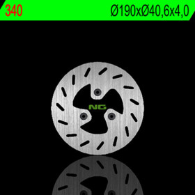 Disque de frein NG 340 rond fixe