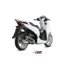 Ligne complète MIVV Urban inox/silencieux inox/casque ABS noir Honda SH300