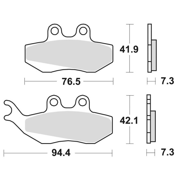 Plaquettes de frein BRAKING 770SM1 semi-métallique