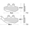 Plaquettes de frein BRAKING 770SM1 semi-métallique