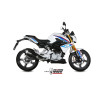 Ligne complète MIVV Delta Race inox silencieux inox noir brossé/casquette carbone BMW G310R