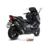 Ligne complète MIVV Speed Edge inox silencieux acier noir/casquette carbone Yamaha T-Max 500