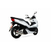 Ligne complète SCOPRION Serket inox silencieux noir céramique/casquette noir ABS Honda PCX 125