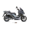 Ligne complète MIVV Stronger acier noir/casquette carbone Kymco Xciting 400
