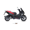 Ligne complète MIVV Stronger acier noir/casquette carbone Gilera Nexus 300