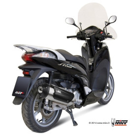 Ligne complète MIVV Urban inox brossé/abs noir Honda SH300