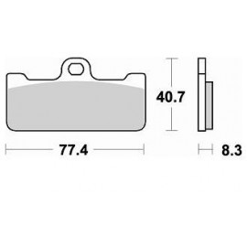PLAQUET. PR ETRIER RADIAL LA PAIRE HOMOLOG. ROUTE SINTERED
