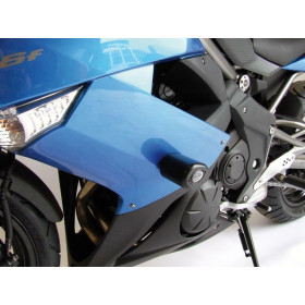 Tampons de protection R&G RACING Aero noir Kawasaki ER-6 F