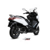 Ligne complète MIVV Urban inox silencieux inox/casquette ABS noire Kymco Downtown 350