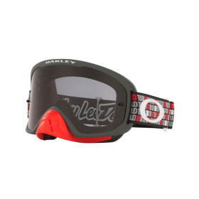 Masque OAKLEY O Frame 2.0 Pro MX Troy Lee Design Monogram Gunmetal Red écran Dark Grey