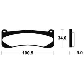 Plaquettes de frein TECNIUM MTR207 métal fritté