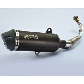 Ligne complète POLINI Maxi-Scooter inox/silencieux alu noir/casquette alu Kymco K-XCT 125