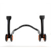Béquille arrière BIHR Home Track supports en "L" noir mat roues orange