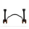 Béquille arrière BIHR Home Track supports en "V" noir mat roues orange