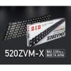 Chaîne DID 520zvm-x bk&bk-120zb noir brillant rivet 120 maillon