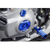 Bouchons carter moteur latéraux SCAR bleu Yamaha