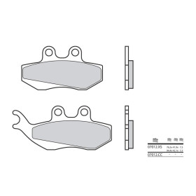 Plaquettes de frein BREMBO 07012CC organique