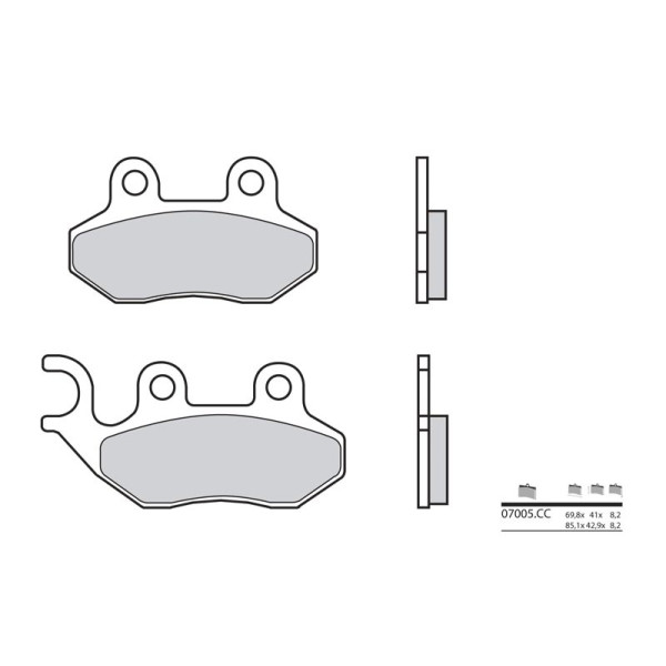 Plaquettes de frein BREMBO 07005CC organique