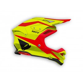 Casque UFO Diamond jaune fluo/rouge taille XXS