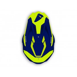 Casque UFO Diamond bleu/jaune fluo taille XL