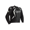Blouson RST Tractech EVO 4 cuir - noir bandes blanches taille 3XL